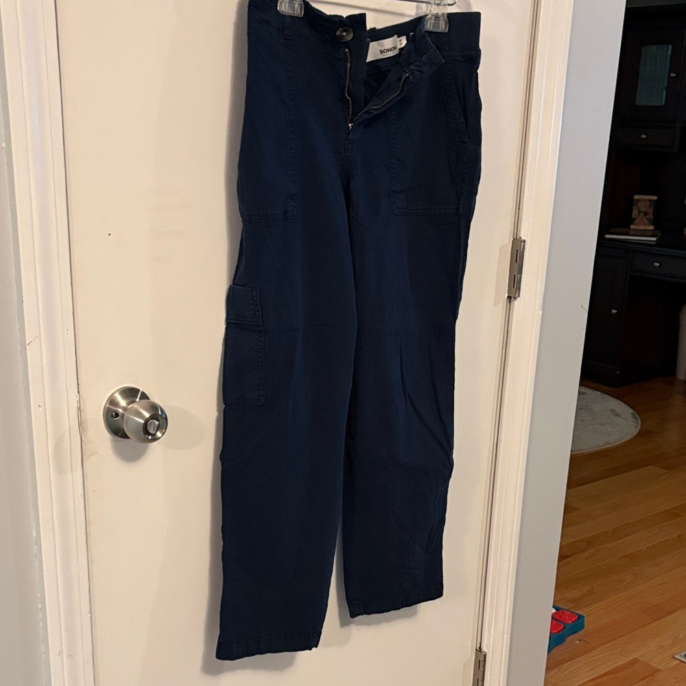 Sonoma Straight Leg Cargo Pants in Navy Blue